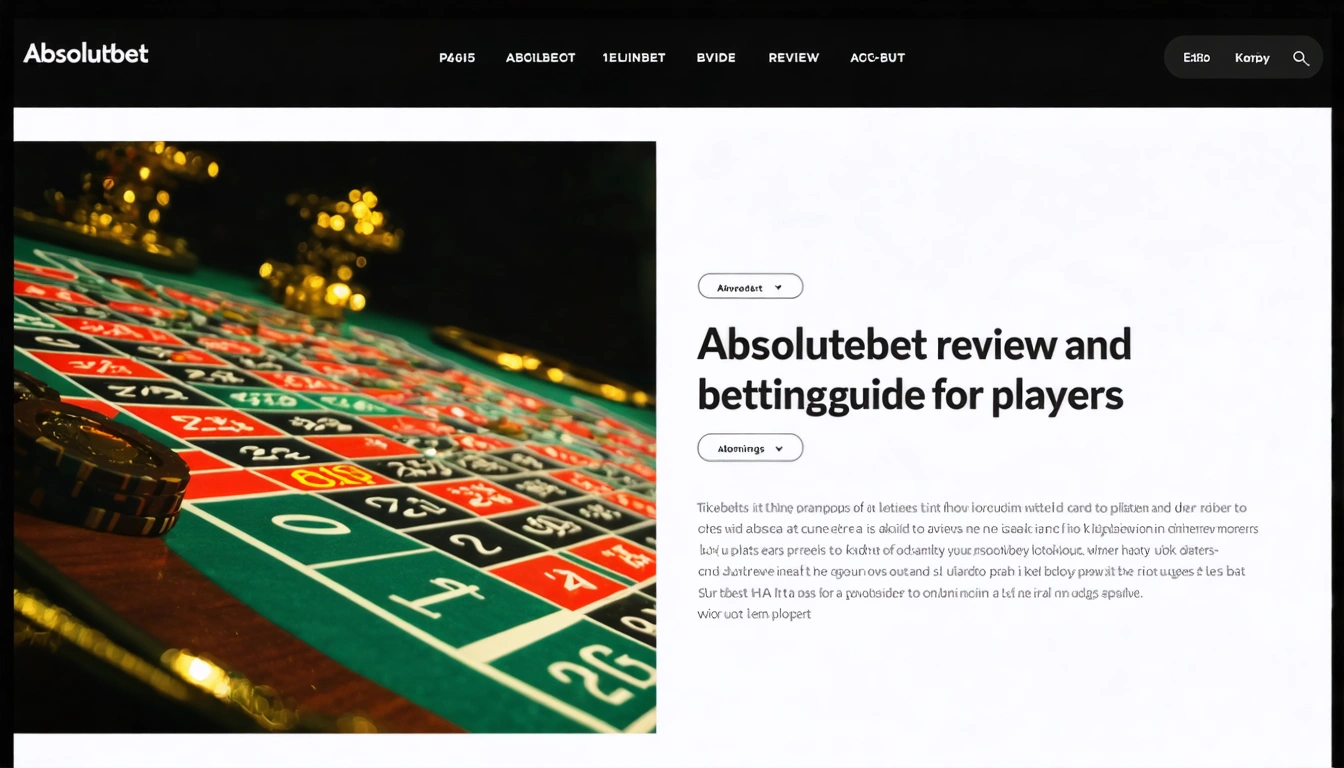 Absolutebet review and betting guide for players